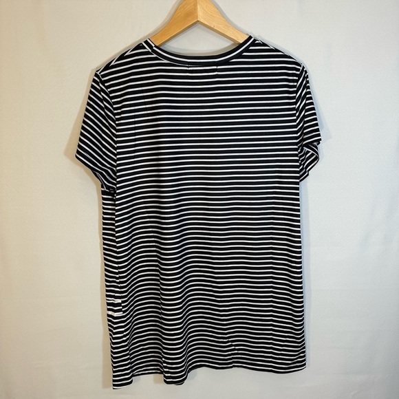 MISSLOOK Crazy Cat Lady Stripe Cat Print Short Sleeve Boho T Shirt Blouse Size L - Picture 6 of 9